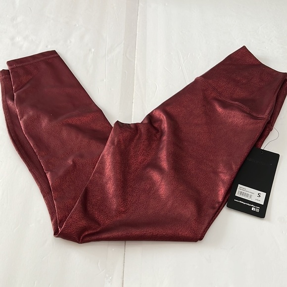 90 Degrees by Reflex Lux Rustic Scarlet Hi Rise Ankle Leggings Smal… - Picture 7 of 8